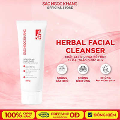 Sữa Rửa Mặt Sắc Ngọc Khang 100gr tinh chất hoa anh đào thiên nhiên giúp làm sạch dịu nhẹ và mang lại làn da mịn màng , tươi sáng