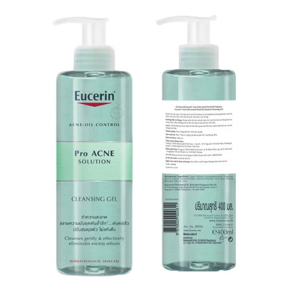 Eucerin Pro ACNE Solution Cleansing Gel: Gel Rửa Mặt Da Mụn (400 ml)