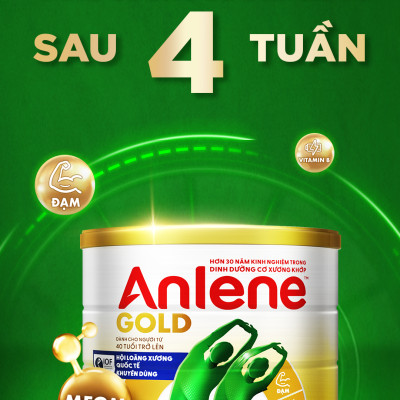 Bao bì mới - Combo 4 Sữa Bột Anlene Gold Hương Vanilla (Hộp Giấy 1,2kg)