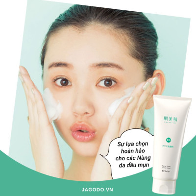Sữa Rửa Mặt Ngăn Ngừa Mụn Kracie Hadabisei Facial Wash Acne Care (110G)