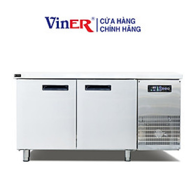 [HÀNG CHÍNH HÃNG] Tủ bàn lạnh 1m5 cánh inox Viner