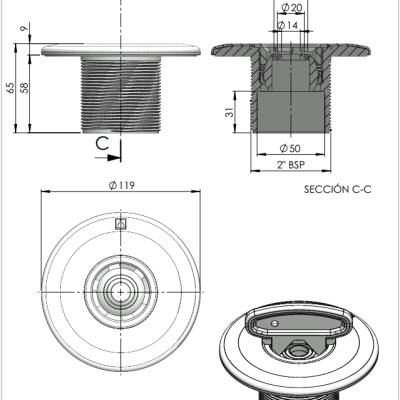 Mắt trả nước về hồ qua thành D60 Astral 00295