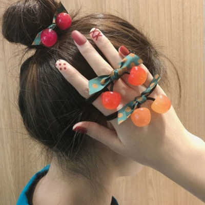 Dây buộc tóc nữ Cherry [Set 3 dây] NASI dễ thương phong cách hàn quốc thun cột tóc nữ co giãn tốt phụ kiện tóc
