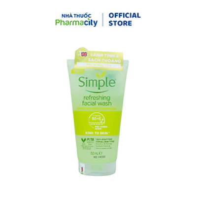 Sữa rửa mặt sạch thoáng Simple không chứa xà phòng (150ml)