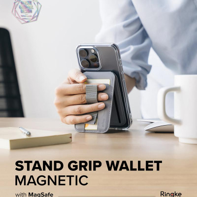 Ví kiêm giá đỡ Ringke Stand Grip Wallet Magnetic - Hàng Chính Hãng