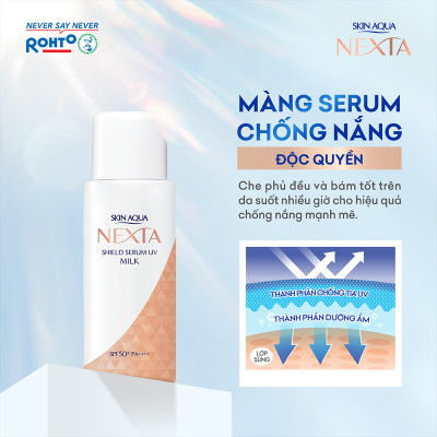 Serum chống nắng ngăn sạm, nám da Skin Aqua Nexta Shield Serum UV Essence SPF50+ PA++++ 50g ( dạng sữa)