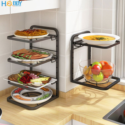 Kệ để vung nồi nhiều tầng tùy chọn HOBBY Home Decor KNV1 - đặt dưới bếp hoặc dán lên tường