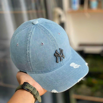 Nón kết, mũ lưỡi trai NY phối vải jeans form đẹp thời trang đường phố