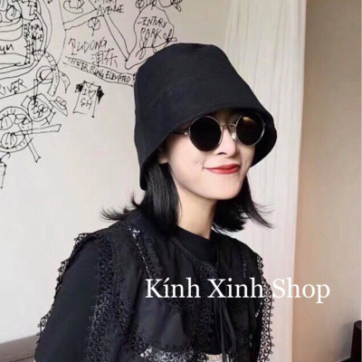 Kính râm, Kính mát Mắt Tròn Gọng Kim Loại Cao Cấp