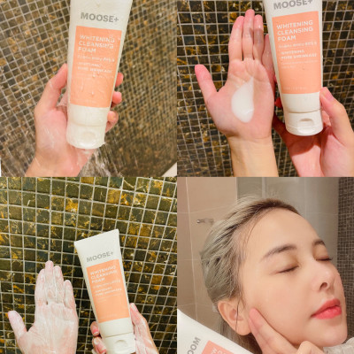 Sữa rửa mặt trắng da Moose+ 150ml giúp da mặt trắng hồng rạng rỡ hạn 2026