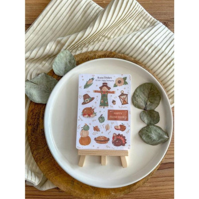 Sticker tự thiết kế - sticker sheet happy thanksgiving - hình dán sổ, nhật kí bullet journal - unim025