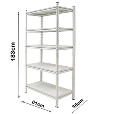 Kệ thép 5 tầng CSPS ngăn thép 61cm màu trắng