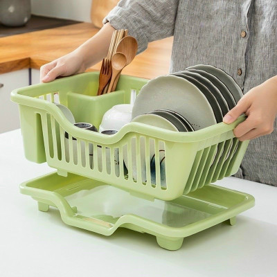 Rỗ , Khay Úp Chén Đĩa Có Khay Hứng Nước GROFA - Giao màu ngẫu nhiên