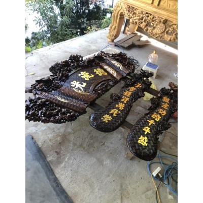 cuốn thư lá chuối gỗ gụ