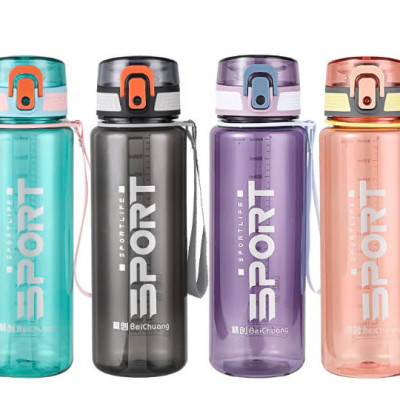 Bình Đựng Nước Thể Thao 650ML Chất Liệu Nhựa PP Nguyên Sinh An Toàn - Hàng Chính Hãng