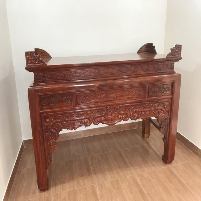 Án Gian Thờ Chân 12 Gỗ Lim
