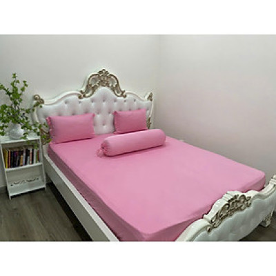 Bộ Drap gối  Thun Hàn Quốc 4 món { drap và 3 áo gối}