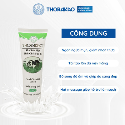 Sữa Rửa Mặt Sữa Bò Thorakao Tinh Chất Giúp Da Mềm Mịn 120G