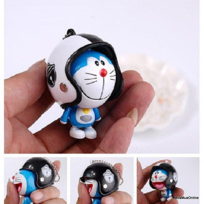 Móc khóa hình doremon đội nón bảo hiểm giao mẫu ngẫu nhiên