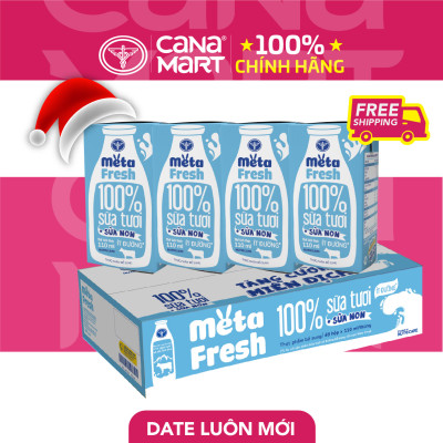 Thùng sữa tươi Nutricare Meta Fresh Ít Đường sữa non tăng cường miễn dịch