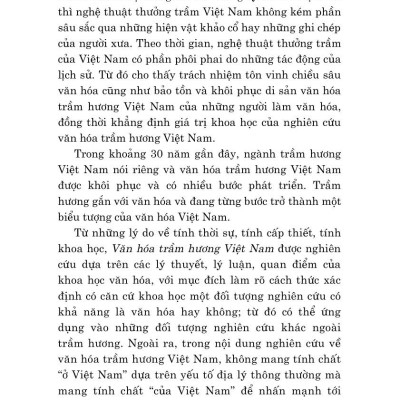Văn hóa trầm hương Việt Nam (Sách chuyên khảo)