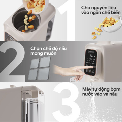 Máy Làm Sữa Hạt 2GOOD Sona I8 Chuyên Dụng Tự Động 100% - Thương Hiệu Malaysia Tự Vệ Sinh Gồm Nhiều Chế Độ Nấu Dung Tích 1.2 Lít Công Suất 1000 W - Hàng Chính Hãng