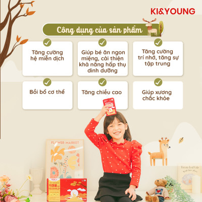 Combo Gạc hươu non/Nước nhung hươu cho bé từ 1 tuổi Ki&Young - ALADDINVINA