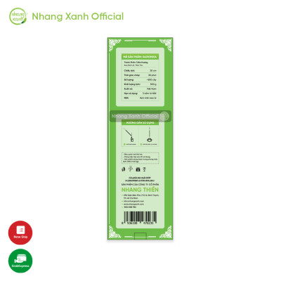 Nhang Xanh Phổ Thông 30cm 500g - Chân mộc