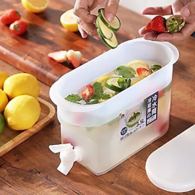 Hộp đựng nước có vòi  3, 5L ,  bình đựng nước  để tủ lạnh , đựng nước trà   ,  detox   ,  nước trái cây ,  tiện dụng  và  cao cấp  , chịu nhiệt rất tiện lợi