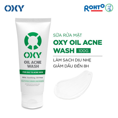 Sữa rửa mặt cho nam Oxy sạch dịu nhẹ, kiềm dầu dạng kem Oxy Oil Acne Wash 100g