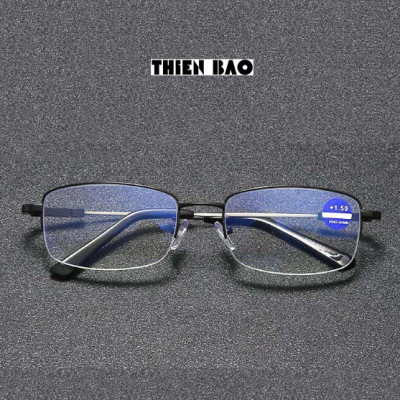 Kính lão thị, kính viễn thị Nam nữ  hàng đẹp xẻ cước KVM367 chống as xanh Gọng TITANIUM càng dẻo chuẩn độ