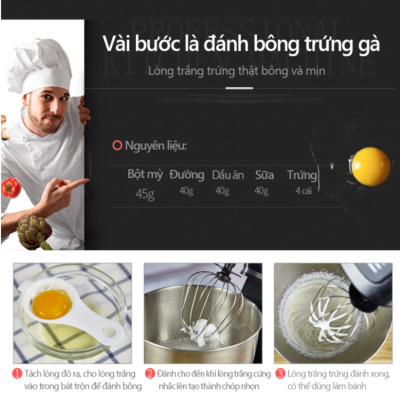 Máy trộn bột, đánh trứng 10 lít cao cấp nhãn hiệu DSP KM3032 Công suất 1500W, Dung tích 10 lít - Bảo Hành Chính Hãng 12 Tháng