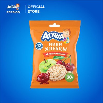 Combo 4 gói Bánh ăn dặm Agusha các vị hoa quả (30g/gói) dành cho bé từ 12 tháng trở lên