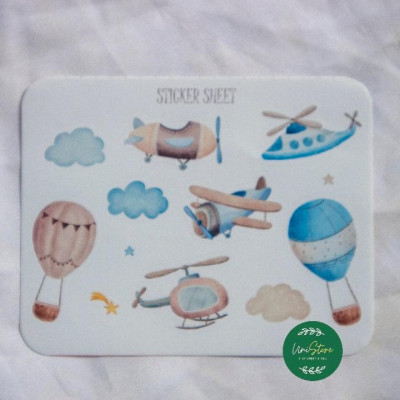 Sticker thiết kế - sticker sheet litlle polot - trang trí sổ tay, nhật kí bullet journal - uni032