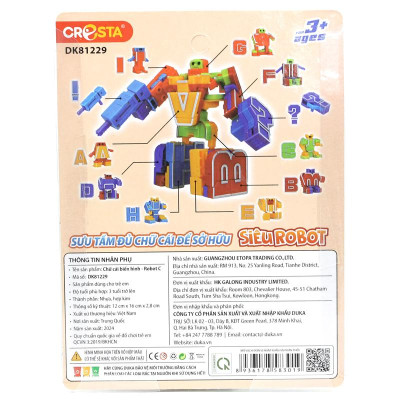 Đồ Chơi Lắp Ráp Biến Hình Robot Chữ Cái C - Cresta DK81229