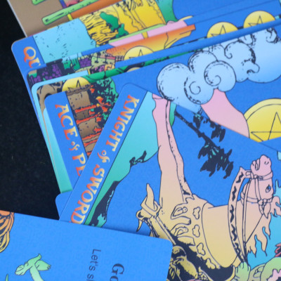 Bài  god foild tarot xanh dương