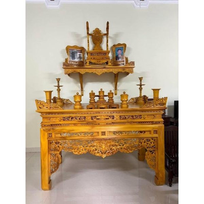 án gian gỗ mít chân 12cm