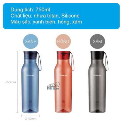 Bình nước nhựa tritan Lock&Lock Eco Bottle dung tích 750ml ABF664