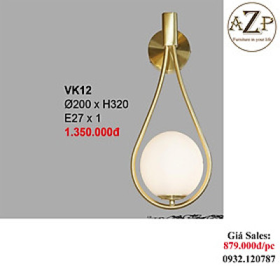 AZP - ĐÈN ỐP VÁCH / ĐÈN TRANG TRÍ / ĐÈN TREO TƯỜNG PHÒNG KHÁCH, PHÒNG NGỦ, NHÀ HÀNG, KHÁCH SẠN AZP-VK12 phong cách đương đại, hàng nhập khẩu AZP