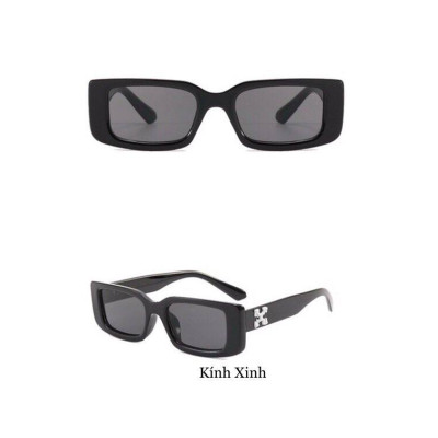 Kính râm Off White Mắt Vuông Nhỏ Retro Unisex Thời Trang