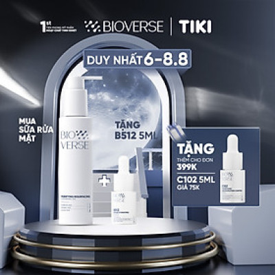 Sữa rửa mặt Bioverse làm sạch sâu & mềm da Porifying Resurfacing Cleansing Gel 150ml