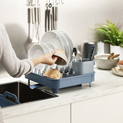 Kệ phơi tách chén Joseph Joseph 003123 - Extend Expandable Dish Drainer Editions Blue