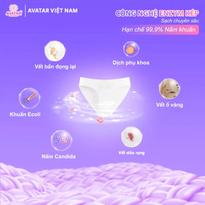 Nước Giặt Xả Đồ Lót Avatar Chuyên dụng 6 In 1 Lưu Hương 48h 500ML ( 2 Mùi Hương ) 