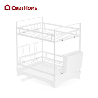 Kệ úp bát đĩa nhà bếp đa năng 2 tầng kèm khay hứng nước (S). Phân phối bởi Cobi Home.