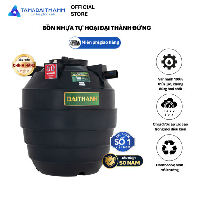 Bồn nhựa tự hoại Tân Á Đại Thành Đứng 500L 1000L 1500L 2000L Chính Hãng, Bảo hành 50 năm