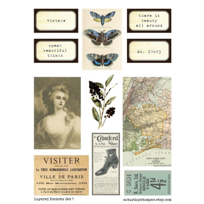 Sticker tự cắt phong cách cổ điển - vintage trang trí sổ nhật kí, sổ tay | Bullet journal - kc017