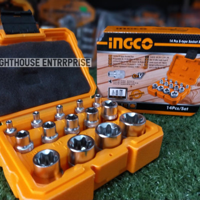 BỘ ĐẦU TUÝP NGÔI SAO 14 CHI TIẾT INGCO HKTETS0114 - HÀNG CHÍNH HÃNG