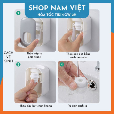 Hộp Lấy Kem Đánh Răng Tự Động Dán Tường Thông Minh
