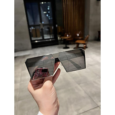 Kính râm Nam nữ Mắt vuông thời trang tương lai màu bạc