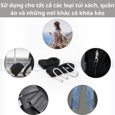 Móc Khóa Zip Kéo Thay Thế Bằng Nhựa Kim Loại Có Thể Tháo Rời Cho Balo Túi Xách, Vali, Áo Khoác, Quần 